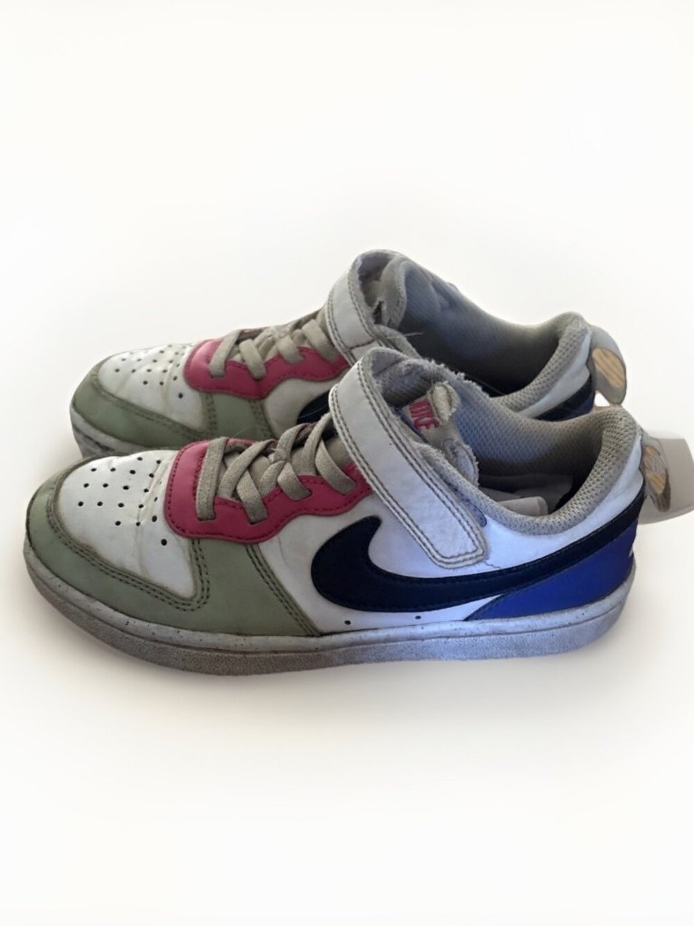 Nike Court Borough Low Recraft GS Kids Size 13C Honeydew Pink Ultramarine